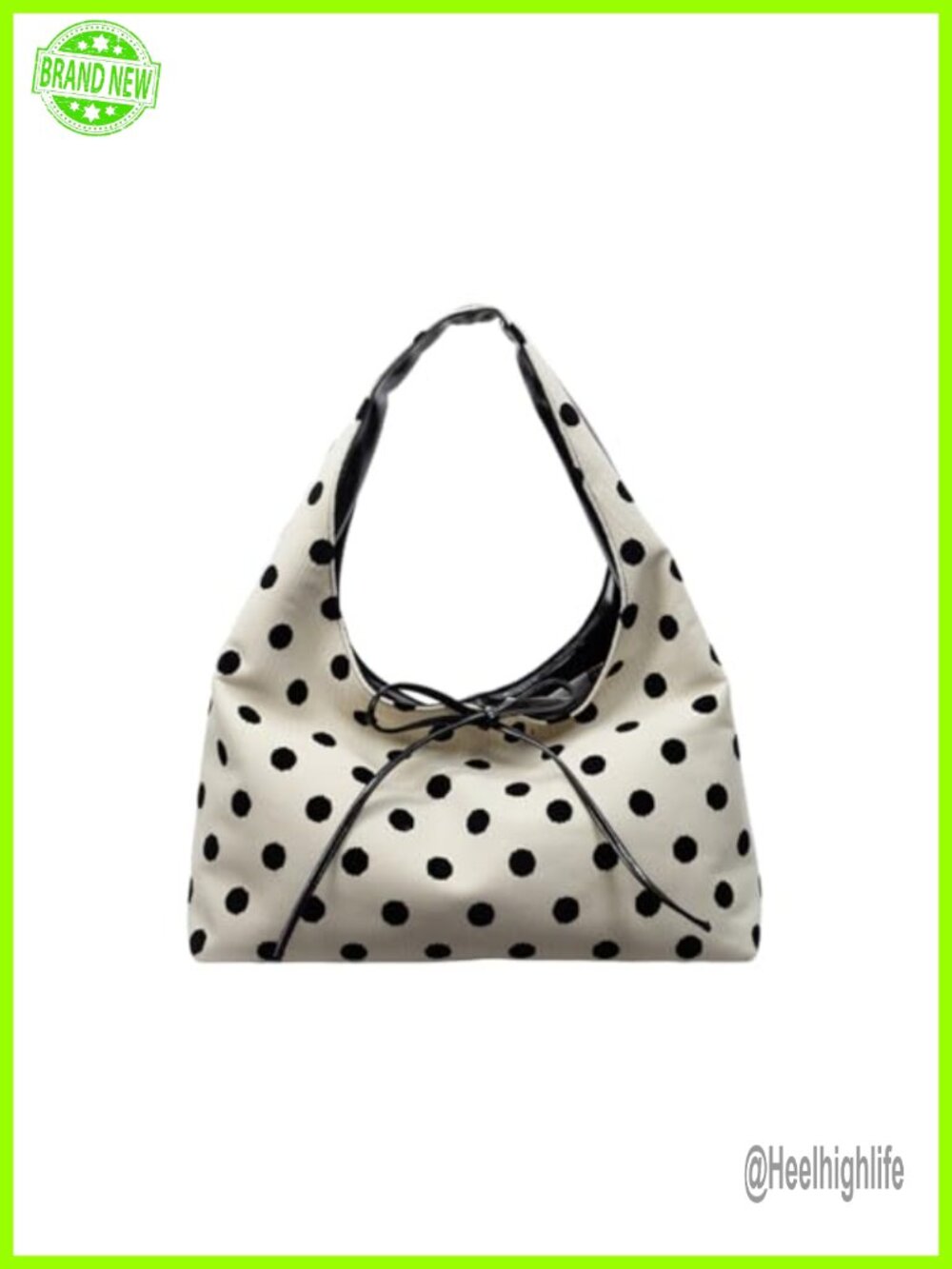 PU Faux Leather Polka Dot Top-Handle Tote Bag for Women Work